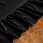 Black Velvet Ruffle Tablecloth, 60 x 120 Inch Rectangular - Image 6