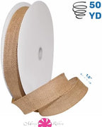 Morex Natural Burlap Wired Ribbon for Decorations, Holidays, Parties, Home and Outdoor Decor, 1.5" x 50 Yd, Natural - Image 2