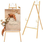 JEAWIWI Floor Easel Stand, Gold, 4-Tier Heavy Duty Metal for Wedding Sign by JEAWIWI