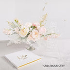 Andaz Press Personalized Wedding Guestbook with Gold Accents, Modern Gold Custom Last Name White Guest Sign in Guest Registry 120 Pages 8.5 X 8.5 Memories Book for DIY, Scrapbook, Photo Album - Image 3