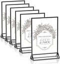 PPH-Sisy Acrylic Sign Holder 8.5x11 Double-Sided Black Picture Frames Clear Sign Holder for Flyer Holder Menu Holder Wedding Table Number Holder Photo Frame - 6 Pack by PPH-SisyPurchaseNow