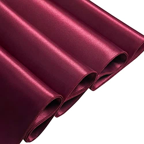6 Pack Satin Table Cover Rectangle, 60 x 84 Inches, Burgundy - Image 2