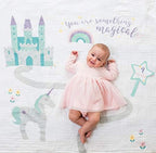 Lulujo Baby’s First Year Milestone Blanket and Card Set | 40in x 40in (Something Magical) - Image 5