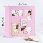 Ywlake Baby Photo Album 4x6 1000 Pocket Pictures, Leather Large Capacity Newborn Shower Girl Bebe Album Holds 1000 Horizontal Vertical Photos Pink - Image 2