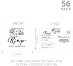 Andaz Press 56-Pack Personalized RSVP Postcards for Wedding Spring Flower Garden Cardstock Response Reply Cards for Bridal Shower Baby Shower Birthday Event Custom Date and Return Address 4 x 6-Inch - Image 5