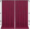 10x10ft Burgundy Backdrop Curtain for Wedding Parties Wrinkle Free Fabric Maroon Drapes Backdrop Decoration for Baby Shower Birthday Photography Decoration 2 Panels, 5ft x 10ft by Gogoparti