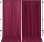 10x10ft Burgundy Backdrop Curtain for Wedding Parties Wrinkle Free Fabric Maroon Drapes Backdrop Decoration for Baby Shower Birthday Photography Decoration 2 Panels, 5ft x 10ft by Gogoparti