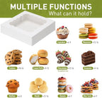 8x8x2 Auto-Popup Cookie Boxes with Window, White, 60 Pack - Image 4