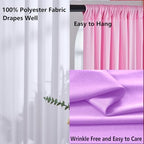 15×10 FT Pink Purple White Backdrop Curtains for Princess Birthday Parties, 6 Panels 2.5×10ft Wrinkle Free Soft Polyester Photo Backdrop Drapes for Girls Themed Party Baby Shower Background - Image 4