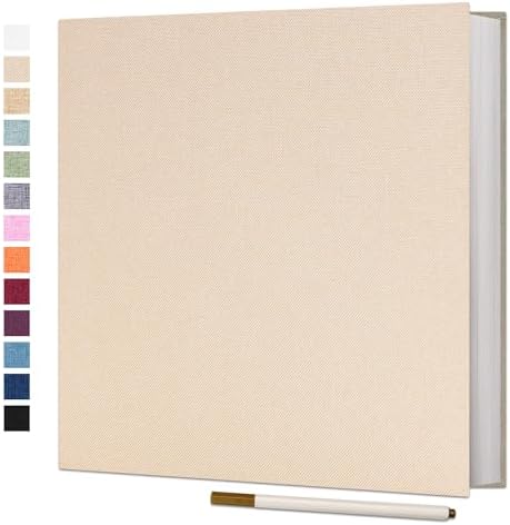 Vienrose Self Adhesive Photo Album, 60 Pages, 11 x 10.6 in, Beige by Vienrose