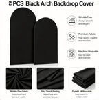 6FT,7.2FT Arch Backdrop Stand and Cover Set (Black) - Image 4