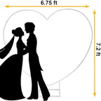 7.2ft Heart-Shaped Metal Balloon Arch Kit for Weddings Valentine's Day Proposals Engagements & Birthdays, Elegant Heart Arch Stand with Base for Ceremony Backdrops & Party Decorations - Image 3