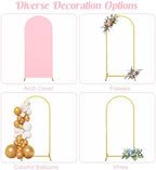 7.2FT, 6FT Wedding Arch Stand and Matching Pink Spandex Fitted Arch Backdrop Cover Set, Round Top Chiara Backdrop Stands and Covers for Birthday Party Baby Shower Banquet Arch Decor (Pink) - Image 5