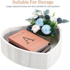 HOMSFOU Heart-Shaped Wooden Posing Case Newborn Photography Prop Small White Wooden Bed for Newborn Photo Shoot - Image 3