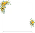 Wokceer Square Backdrop Stand White Metal Wedding Arch Stand 6.6FT x 6.6FT by Wokceer