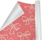 susiyo 2 Rolls Ribbon Bow Pattern Birthday Wrapping Paper Roll - Mini Wrapping Paper for Christmas, Party, Holiday, Father's Day, Baby Shower,Wedding - Image 2