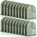 Aceorbit Sage Green Wedding Table Numbers 1-20 with Stands 5" x 7" by Unknown
