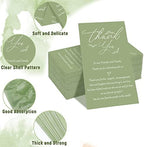 Crtiin 200 Pcs Sage Green Thank You Wedding Napkin Disposable Napkin Paper - Image 5