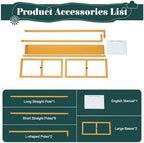Wedding Arch 9.8FT*9.8FT Square Backdrop Stand Metal Arch Frame Wedding Arches for Ceremony Frame Gold Wedding Decorations Arch Party Garden Flower Plants Rack Decor - Mustard Yellow - Image 6