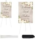 JEAWIWI 2 Pcs Lightweight Easel Stand, 66 Inch, White, with Carry Bags by JEAWIWI