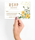 50 Blank RSVP Cards with White Envelopes-Floral & Leaves Style Response Card-RSVP for Wedding-Rehearsal Dinner-Baby Shower-Bridal Shower-Engagement Party Invitations - Image 2