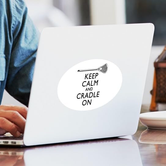 CafePress Keep Calm and Cradle On Sticker Sticker (Oval 50 pk) - Image 2