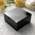 Efavormart 100 Pack 4"x4"x2" Black Cake Favor Boxes, Professional Matte Cardstock Candy Treat Gift Boxes for Modern Graduation and Party by efavormart