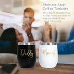 New Mom Gifts for Women, Top Pregnancy Gifts for New Parents Gender Reveal Gifts with Mom and Dad Tumbler Set for First Time Moms, Expecting Parents to Be, Gender Reveal, Baby Shower… (Grey) - Image 2