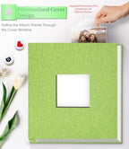 Artfeel Photo Album Self Adhesive Scrapbook Album for 3x5 4x6 5x7 8x10 Pictures,60 Pages Linen Cover with Display Window DIY Photo Book,Ideal Gifts for Family Travel Wedding Baby - Image 2