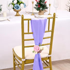 fani Lavender Satin Chair Straps Bows,60 PCS 7x108 Inch,Chair Sash - Image 4