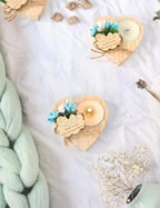 50 Piece Wooden Candle Holders, Baby Shower Party Favors for Boy,Baptism Candle Favors,Baby Christening Favors for Guests. (Blue) - Image 5