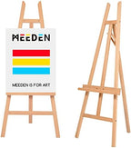 MEEDEN Art Easel Stand for Display - Adjustable Beech Wood Floor Easels for Painting, Holding Canvas up to 60", Ideal for Artist, Adults Painting Canvas, Drawing, Signs - Middle by MEEDEN