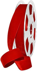Morex Ribbon Nylvalour Velvet Ribbon, Nylon, 7/8 inch by 11 Yards, Rouge, Item 01225/10-629, 7/8" by 11 yd, by MorexRibbon