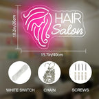 Hair Salon Neon Sign for Wall Decor, LED Neon Signs Lights, Pink Salon Hair Tech Decor Neon Signs for Barber Shop, Beauty Salon Studio Beauty Room Business Sign - Image 6