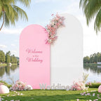 Pink White Arch Cover 7.2 & 6FT Stretch Spandex Wedding Backdrop Cover - Image 7