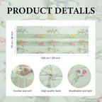 Artoid Mode 6PC Floral Sage Green Embroidery Table Runner 120 Inch 10FT - Image 6