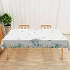 Elephant Baby Shower Tablecloth 70x160 Inch Gold Polka Dots Green Eucalyptus Leaves Fabric Table Cloth Polyester Oilproof Washable Rectangle Table Cover for Boy Baby Shower Gender Reveal Decor - Image 4