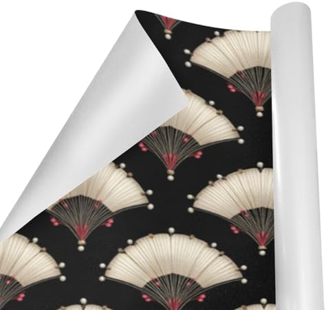 pnyoin Merry Christmas Wrapping Paper Roll,Fan Glow Black Gift Wrap Perfect for Xmas,Birthday,Weddings, Brides, Holidays, Baby Showers，58 x 23 inches,5 Roll - Image 3