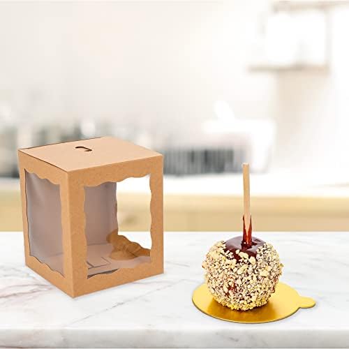Dulcet Delights Candy Caramel Apple Boxes - For Caramel Apples, Candy Apples, Cookies and Chocolate - Gift Boxes for wedding, party, Baby Shower - Set of 25 - Brown - Image 7