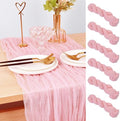Pink Cheesecloth Table Runner Fall Wedding Birthday Party Home Decor 6 Pack by Joanlody
