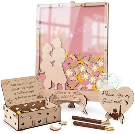 Wedding Guest Book Alternative, Arabian Nights Genie Lamp Drop Box, Custom by Handmade
