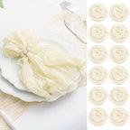 Beige 60 Pack Cheesecloth Napkins Washable 21x21 Inches Beige Cloth Napkins Set of 60 Dinner Table Napkins for Wedding Summer Bridal Baby Shower Rustic Boho Cotton Gauze Party Table Decor by FoliafeelHome