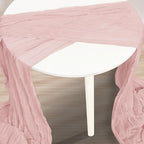 6 Pack Blush Pink Cheesecloth Table Runner 35x120 Inch 10Ft Rustic Gauze Cheese Cloth Table Runner Sheer Cheesecloth Table Runners for Wedding Party Bridal Shower Decoration - Image 3