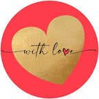 easykart labels 1500 with Love Stickers with Gold Foiling, 1.5 Inch Size Best Suitable for Anniversary, Birthday's, Valentine's Day Gifting, Decoration,Theme Parties .… by EasykartLabels
