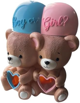 Bear Cake Toppers Gender Reveal Cake Decorations Boy or Girl Bear Figurines Ornament Babies Gender Reveal Decorations Theme Party Supplies - Image 5