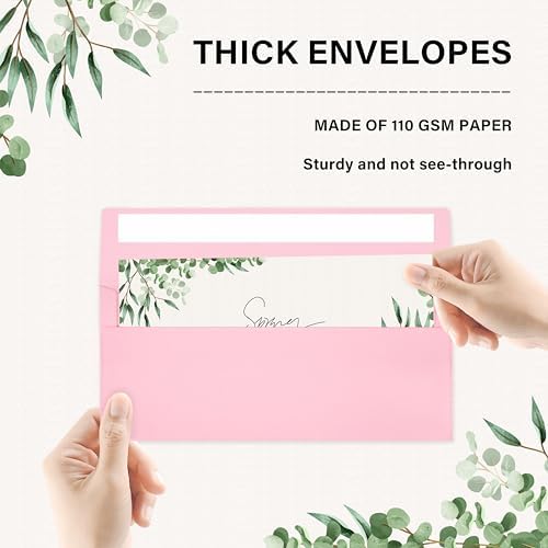 200 Pack #10 Pink Envelopes Letter Size Self Seal Business Envelopes - Image 3