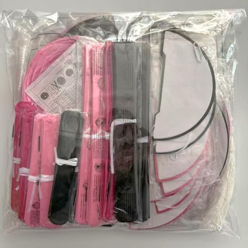 WOLHOWLTD Pink Mouse Paper Decoration Set - 33 Pcs Paper Lanterns, Pompoms, Honeycomb for WeddingValentine's Day,School Day,Bridal Shower,Birthday Party,Home Garden Decoration(Rosy Black Pink) - Image 4