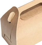 HOZEON 100 PCS Kraft Gable Treat Boxes, 6.4 x 3.5 x 3.2 Inches Strong and Durable Gable Boxes, Recycled Party Candy Treat Boxes for Birthday Party, Wedding, Baby Shower - Image 3