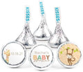 90ct Personalized Baby Shower Candy Party Favors Kisses with DIY Stickers, Bulk Chocolate - Safari Jungle by JustCandy