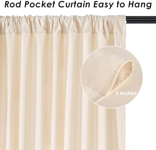 Ivory Backdrop Curtains 30ftx10ft Wedding Polyester Photo Drapes - Image 6